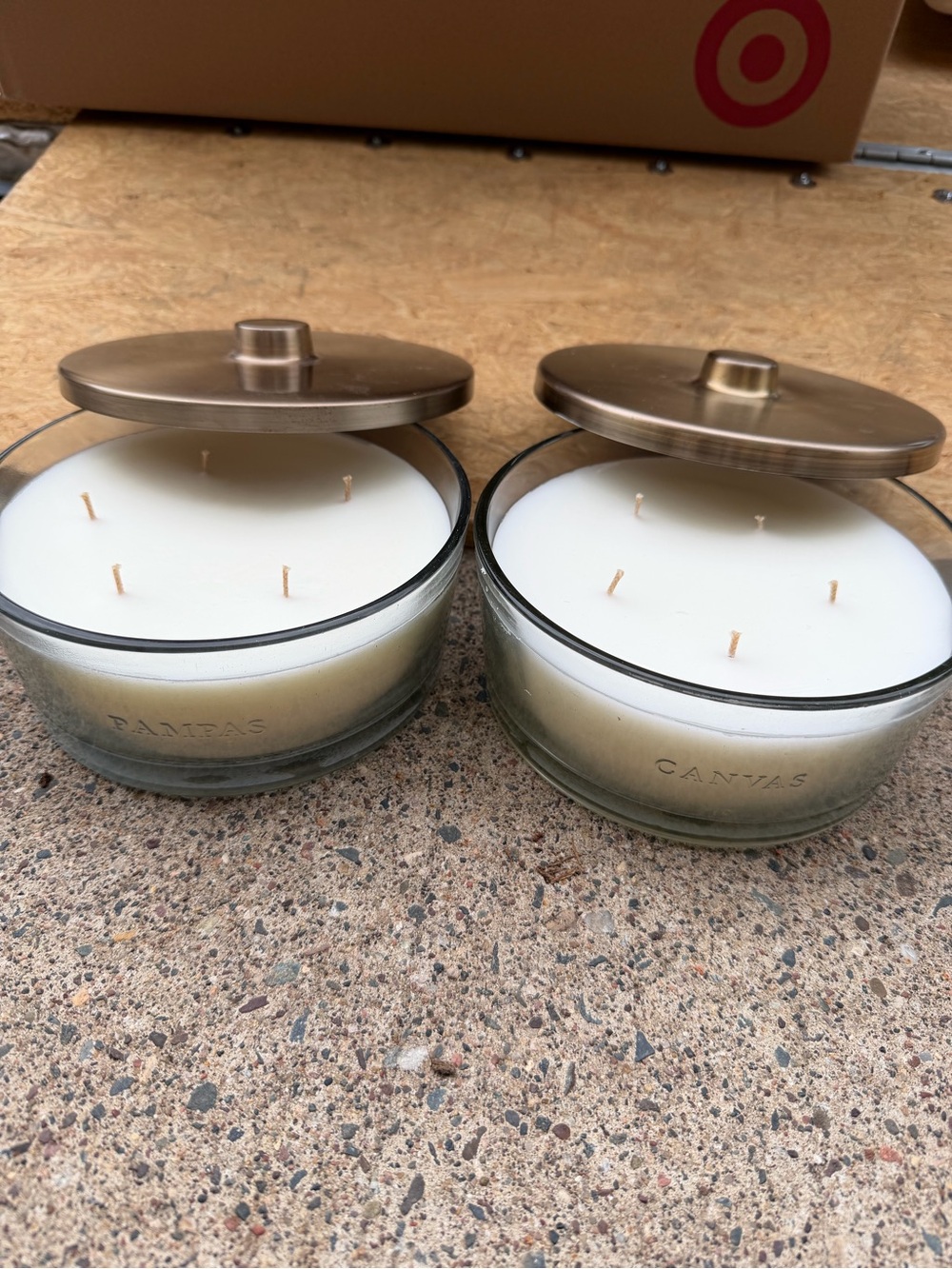 Hearth & Hand With Magnolia 5-Wick Glass Jar Candle with Bronze Lid
